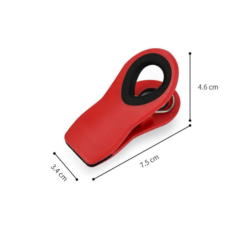 Moisture-proof Refrigerator Magnetic Clip Food Grade Strong Magnet Qme Red