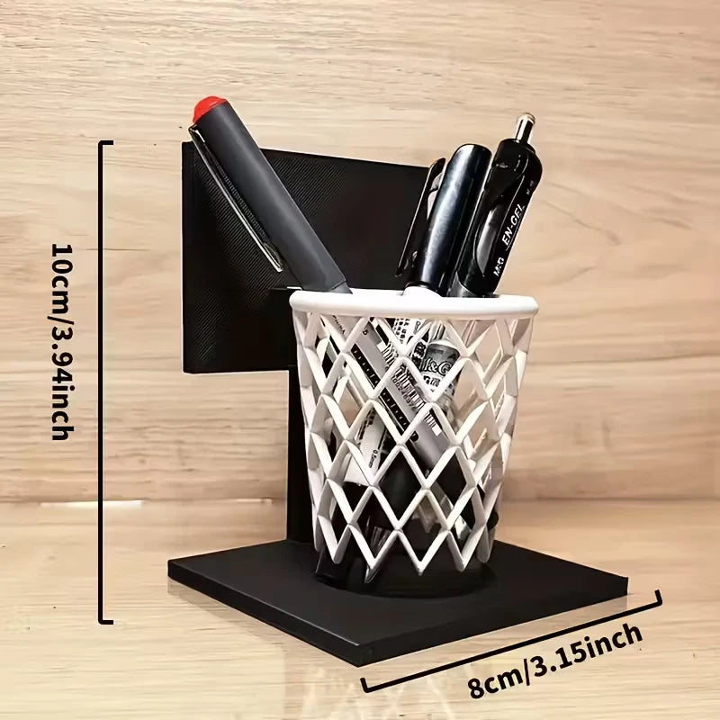 Creative Basketball Hoop Pen Holder Desktop Organizer School Office Qme