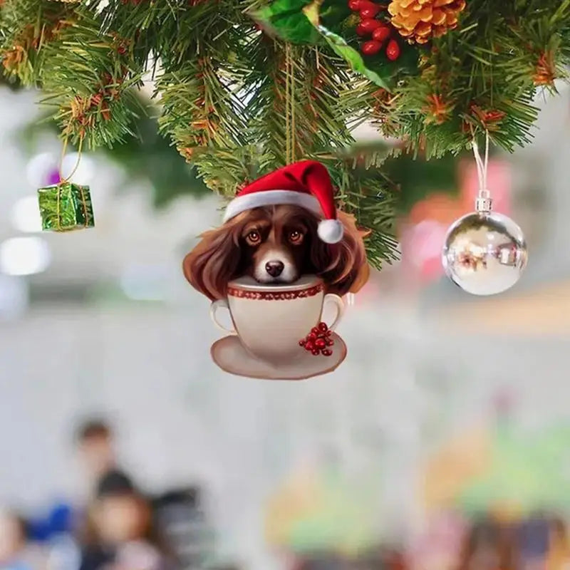 Christmas Decorations Dog Pendant Tree Decor Creative Ornaments Qme