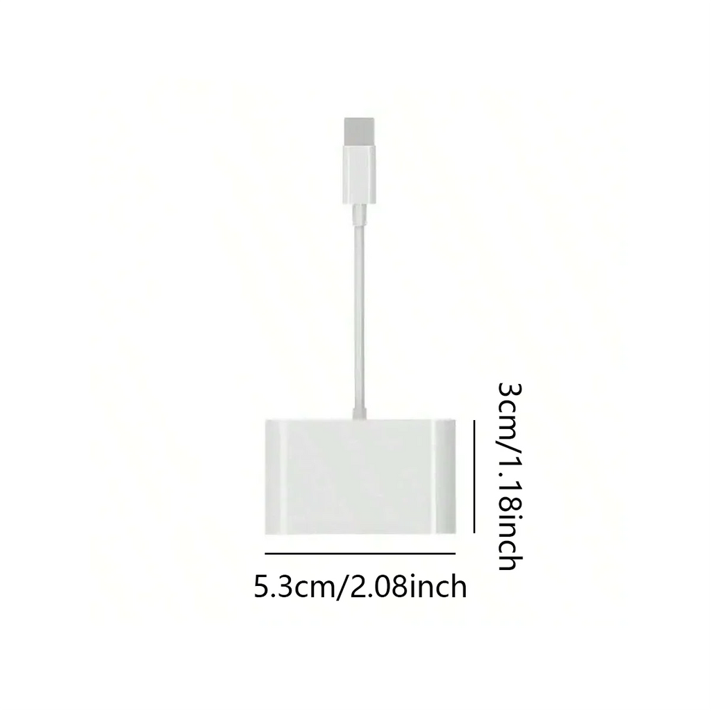 3-in-1 Multifunctional Type-c Card Reader Suitable Computer Mobile Qme