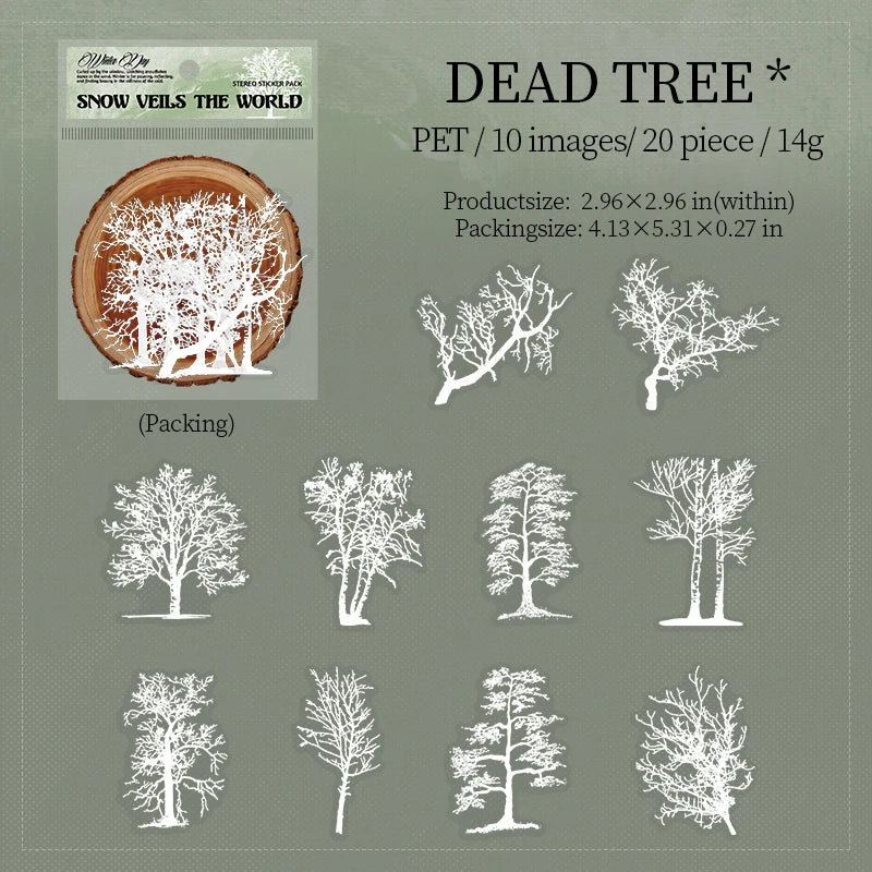 20 Sheets/Bag 3D Foam Winter Snowflake Christmas Sticker Set for DIY Scrapbook Guitar Phone Case Notebook Decoration Craft Qme 4