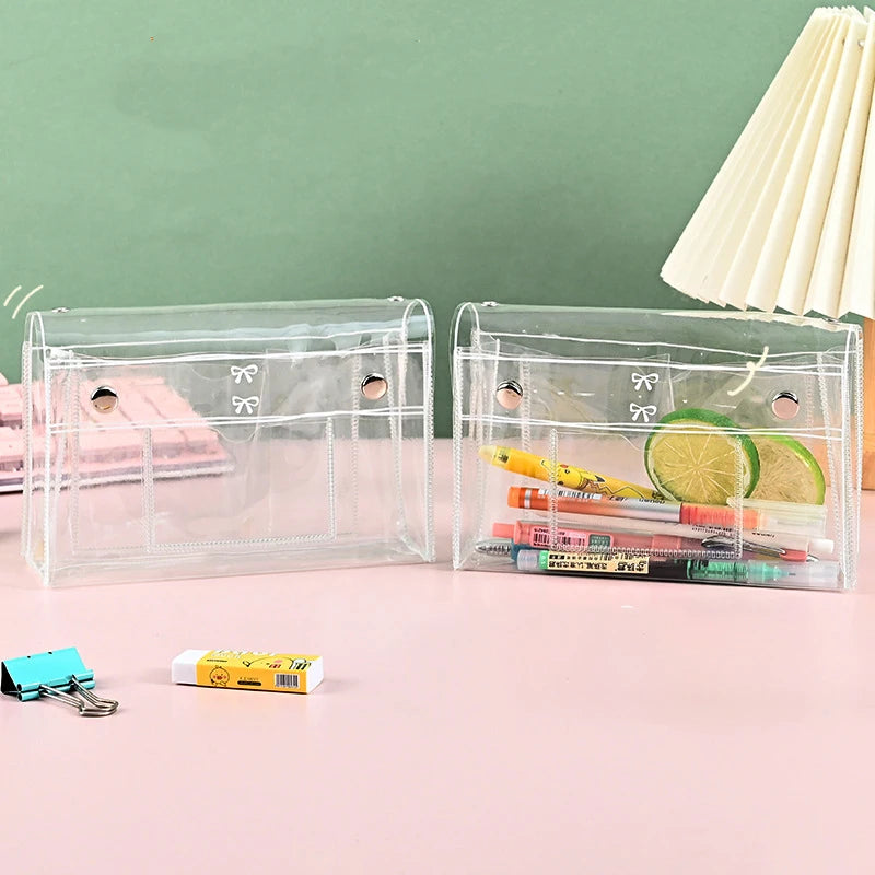 4-Layer PVC Transparent Makeup Bag Travel Toiletry Organizer Qme