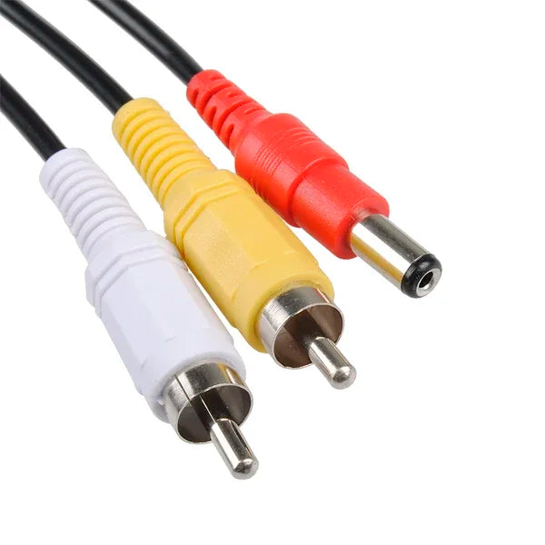 New 2 RCA + DC Power Audio Video Extension Cable Wire for CCTV Security Camera System Qme
