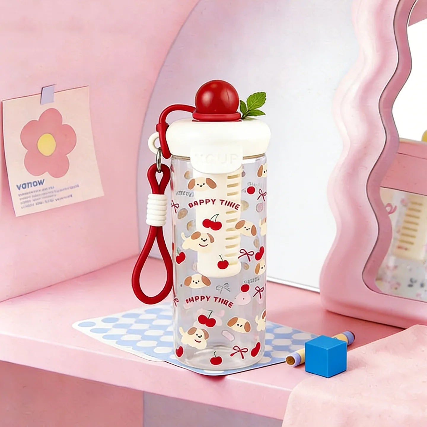 Hello Kitty Cute Cartoon Water Cup Stylish for Girls Large-Capacity Portable Summer Student Straw Cup Qme 5 600ml