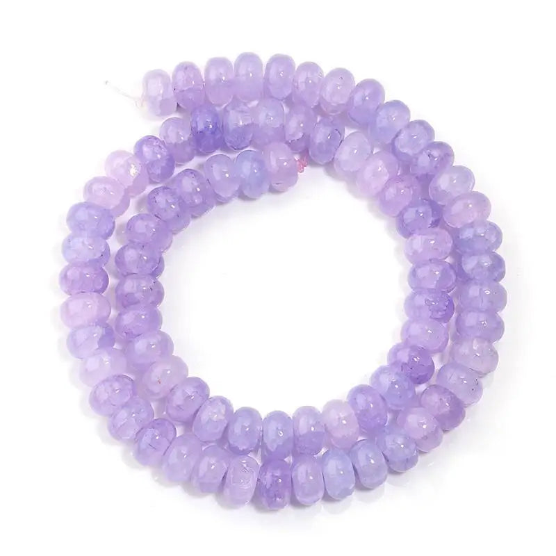 5x8mm Colorful Loose Glass Beads Abacus Flat Round Style for DIY Jewelry Making Home Craft Activities Qme A8
