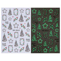 Christmas Nail Art Stickers Decals Luminous Xmas Stars Trees Nail Stickers Glow In Dark Christmas Light Nail Stickers Decoration Qme B China