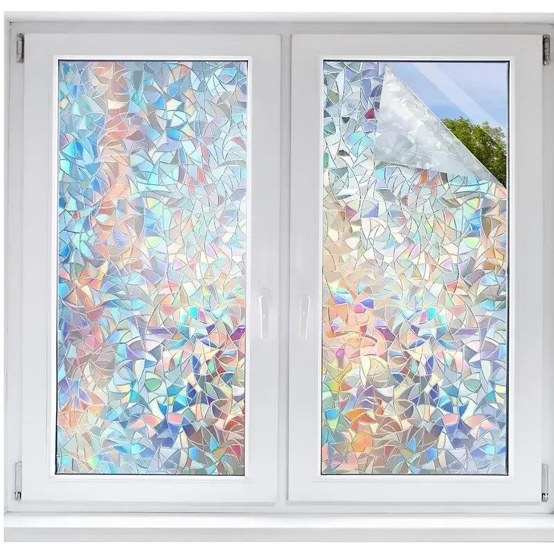 Colorful Frosted Window Stickers Translucent Opaque Static Qme