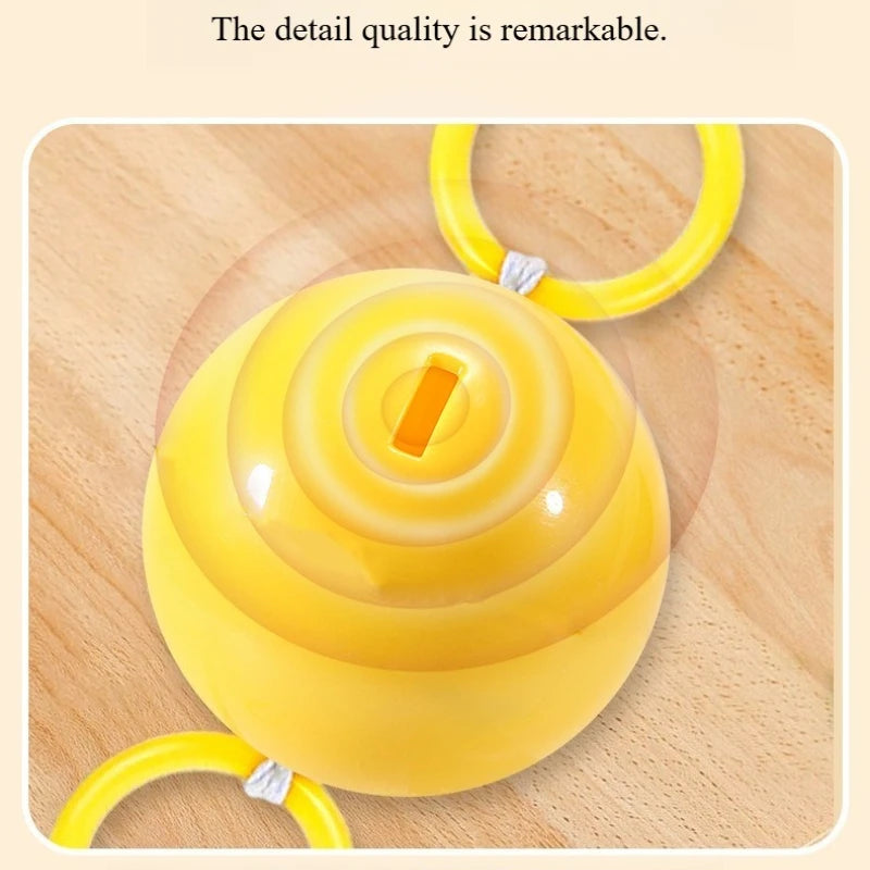 A Luminous Whistle Flying Ball Toy Rotating Cable Toy LED Light Luminous Leisure Stress Relief Toy Gift Children's Reward 51mm Qme