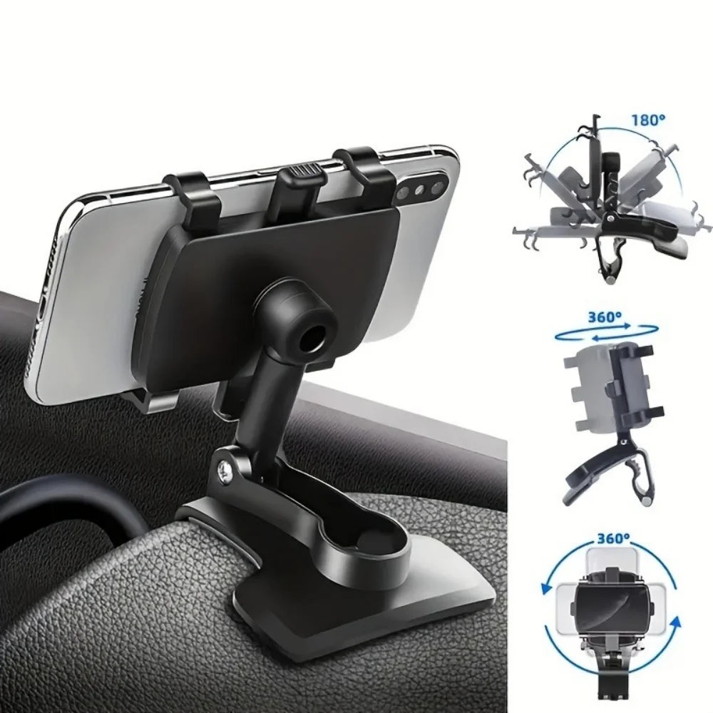 Universal Car GPS Bracket Phone Holder Adjustable Mobile Phone Bracket For iPhone Samsung Xiaomi Huawei Dashboard Car Clip Mount Qme