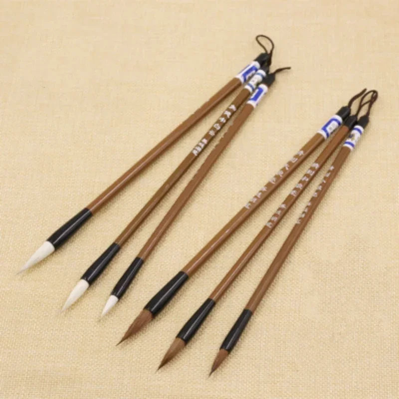 3Pcs Enlightenment Brush Calligraphy Practice Brush Student Practice Brush Beginner Calligraphy Brush Painting Stationery Qme