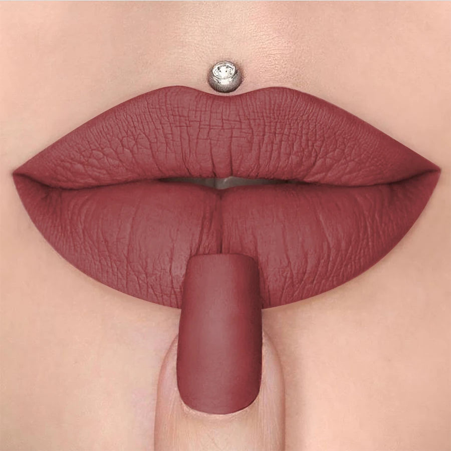 15 Colors Nude Velet Matte Lipstick Pen Waterproof Long Lasting Red Qme 03