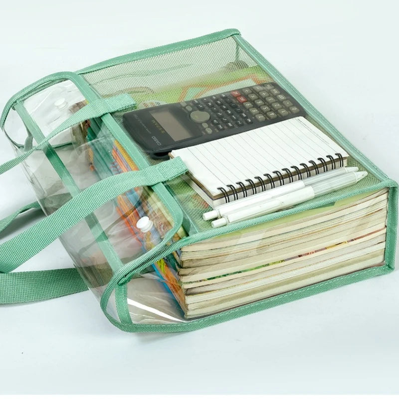 1 large capacity portable transparent waterproof handheld folder, expandable file storage bag, PVC self-adhesive file bag for of Qme