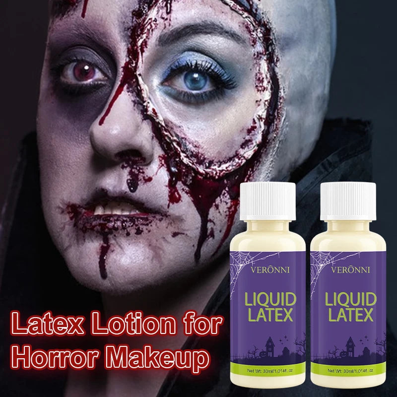 Liquid Latex SFX Makeup Adhesive Special Effects Fake Skin Zombie Qme