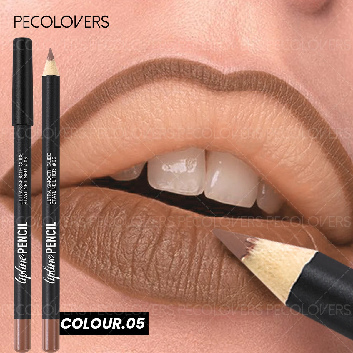 1PC Lipliner Lipstick, Plump and Charming Lips, Nude Brown, with A Variety of Makeup, Lip Cosmetics Qme 05