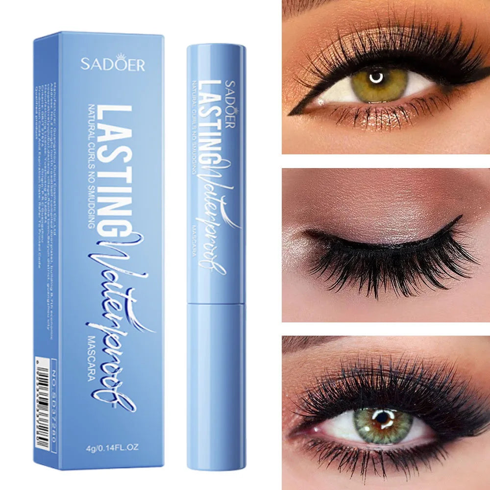 5D Waterproof Mascara Lengthening Eyelashes Women's Make-up Waterproof Mascara Black Silk Fibre Mascara Korean Cosmetics New Qme