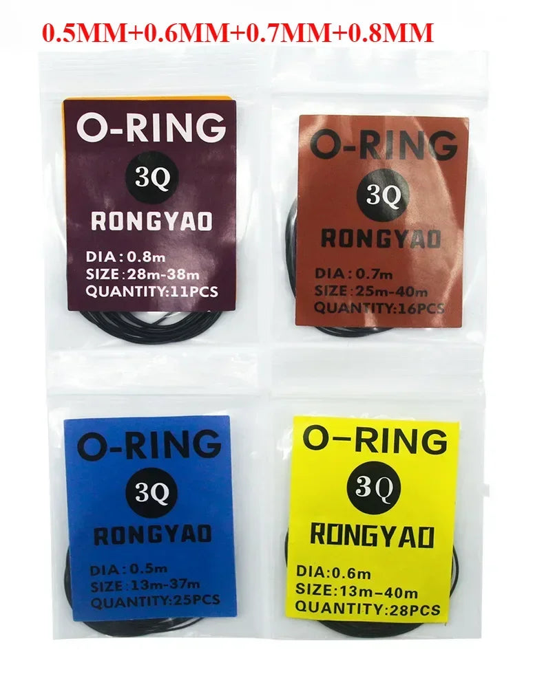 Watch Repair Tools 1box Watch Case Rubber Waterproof O-Ring Oil-resistant Watch Bottom Cover Gasket 0.5/0.6mm O-Ring Seal Gasket Qme Black-4pcs