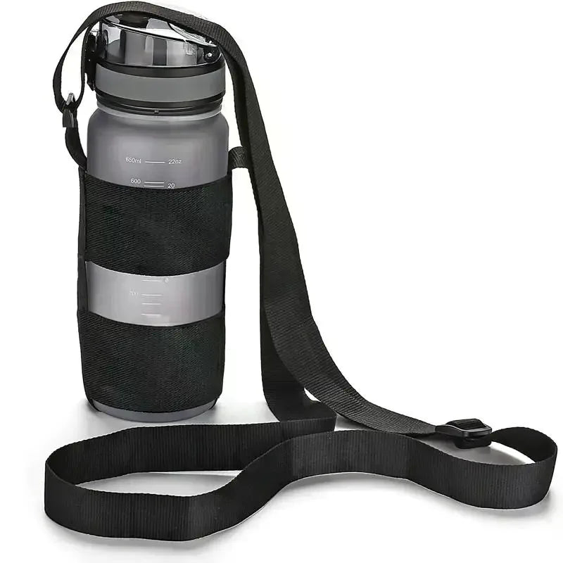 1Pcs Universal Durable Water Bottle Carrier Sling Adjustable Shoulder Strap For 18to32oz Wide Mouth Bottles Qme