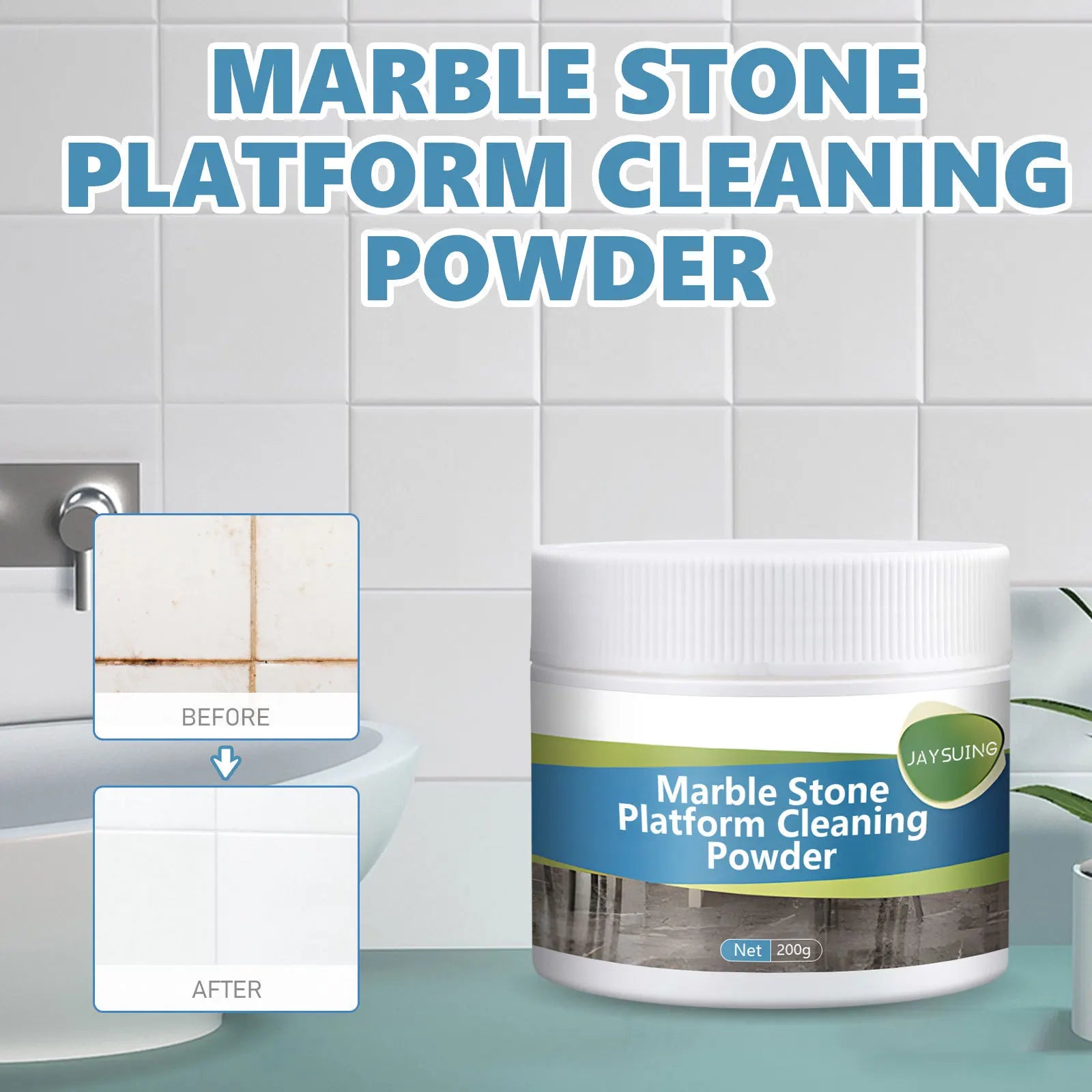 Stone Stain Remover Tile Stubborn Oil Stain Cleaning Bathroom Mold Removal Decontamination Polishing Powder Ceramic Tile Cleaner Qme