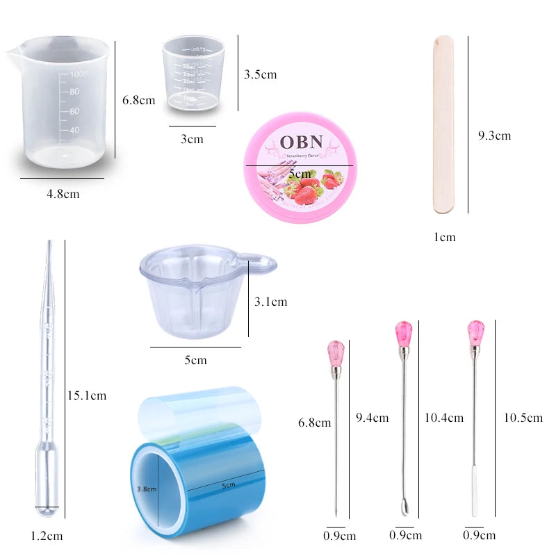 Epoxy Resin Tools Easy Jewelry Making Tools Silicone Workbenches Plastic Beaker Drilling Bits Sticks Disposable Cup Dispenser Qme