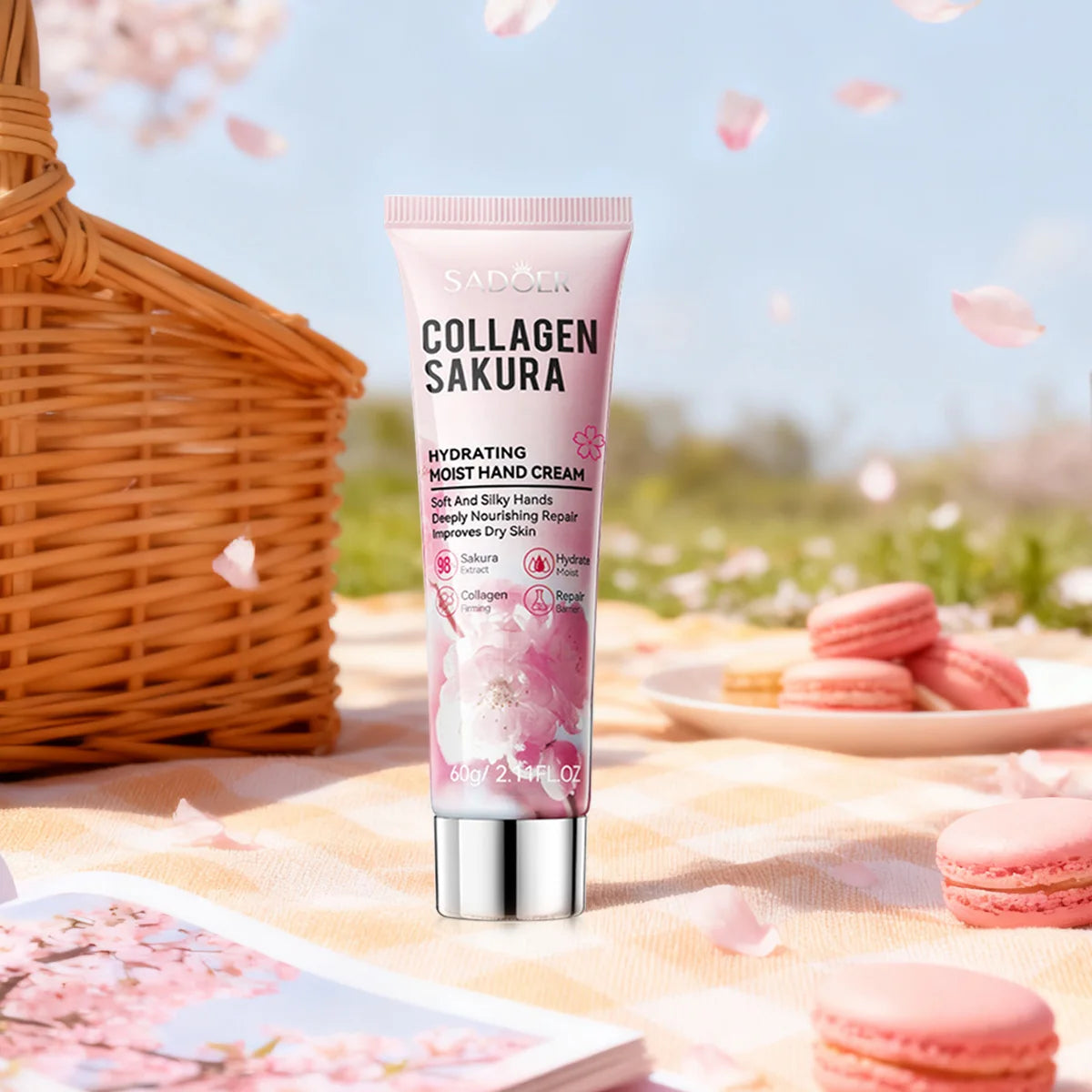 Collagen Cherry Blossom Moisturizing Smooth Hand Cream Autumn Winter Qme