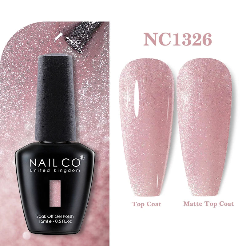 NAILCO Rubber Base Gel Polish Milky Pink Jelly White Beige 6Colors