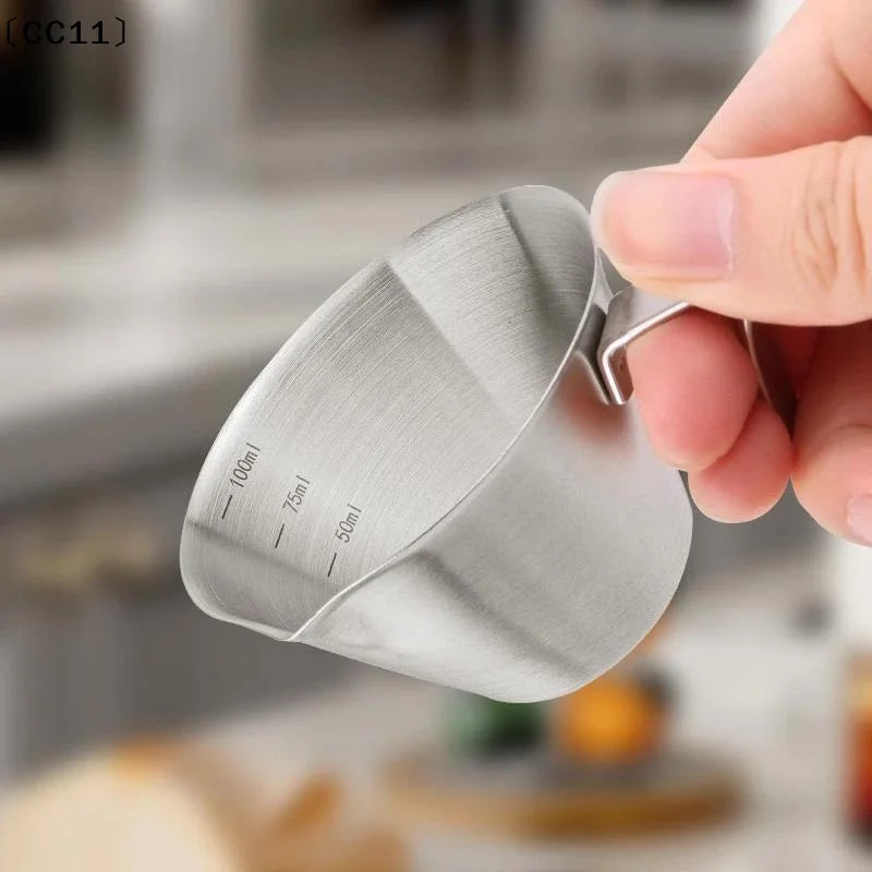 304 Stainless Steel Coffee Measuring Cup Kitchen Tool Scale Mark Qme