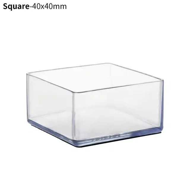 24Pcs Table Chair Leg Protector with Felt Sofa Non-slip Mute Rubber Leg Mat Wood Floor From Scratches Floor Protectors Pads Qme 40x40mm Square