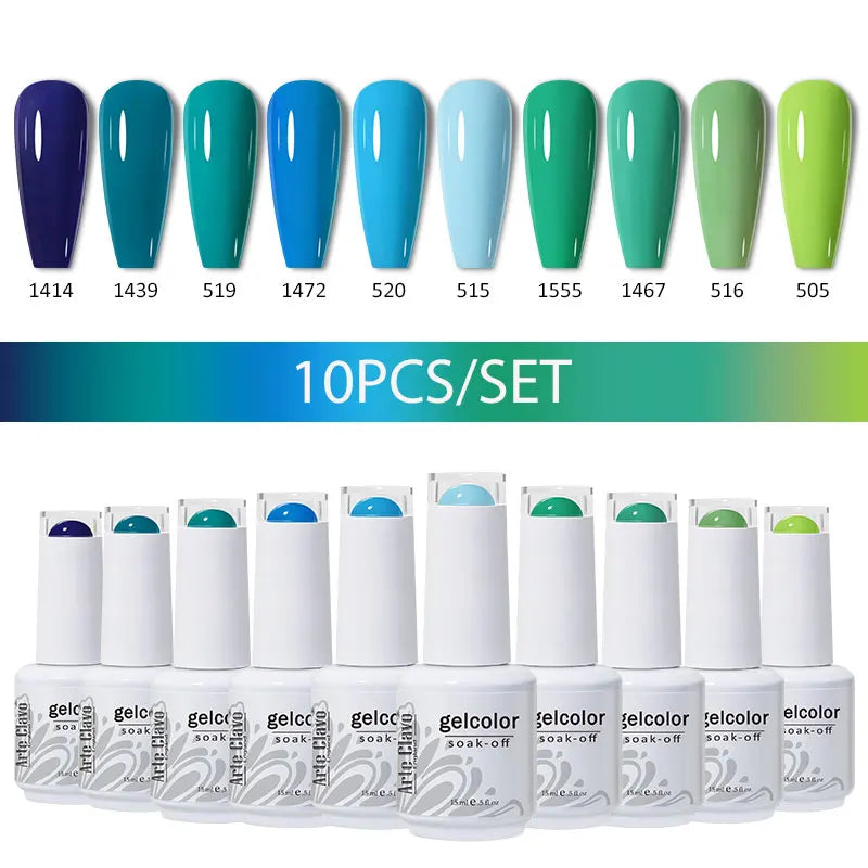 Arte Clavo 4 6 8 Gel Nail Polish Art Soak Off UV Colorful Semi