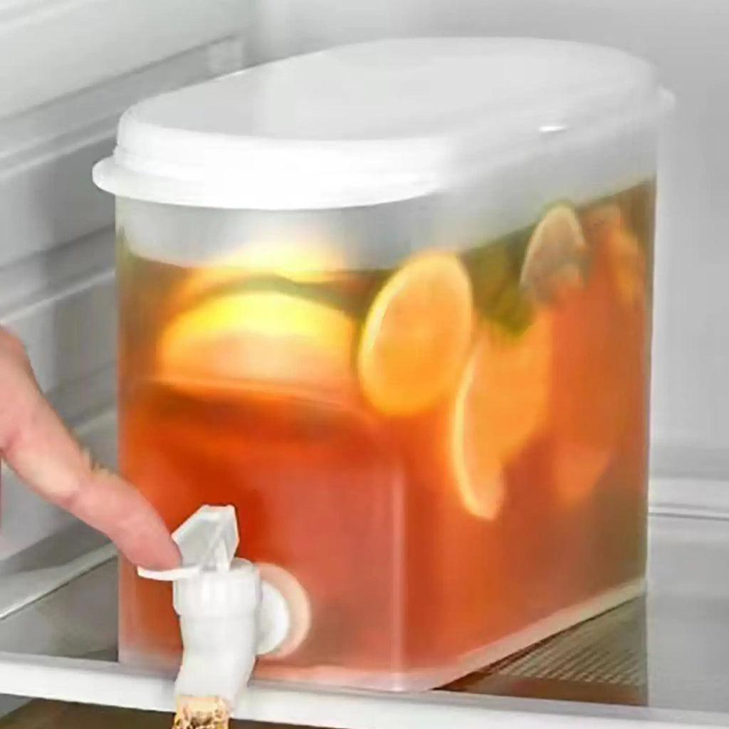 bin Fridge Drink Dispenser Water Jugs Fruit Teapot Lemonade Bucket 2.8L Large Capacity Iced Beverage Dispensers for Kitchen Home Qme