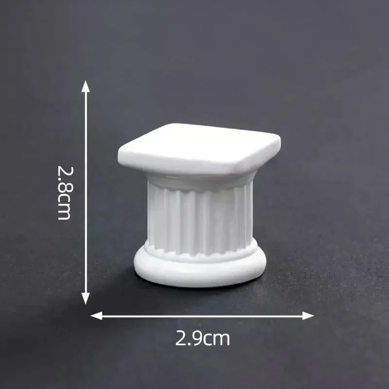 Roman Pillar Greek Column Statue Pedestal Candlestick Stand Figurine Sculpture Indoor Home Dinning Room Garden Scenery Decor Qme