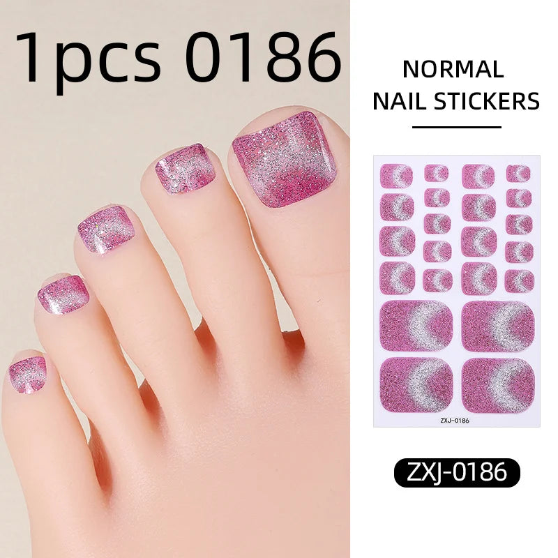 Cat Eye Nail Art Stickers Self Adhesive Toe Nails Full Cover Toenail