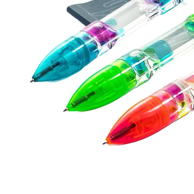 Liquid Motion Bubble Pen-retractable Ballpoint 6 Colors Relief Qme