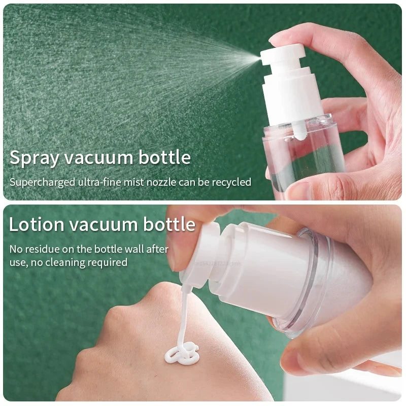 AS Vacuum Lotion Spray Bottle Travel Portable Refillable Bottles Qme