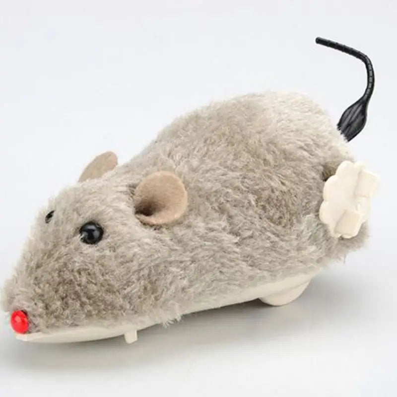 Pet Toy Funny Lifelike Plush Mouse Running Rat Toy for Cats Dogs Tail Mouse Pets Kids Random Color Qme