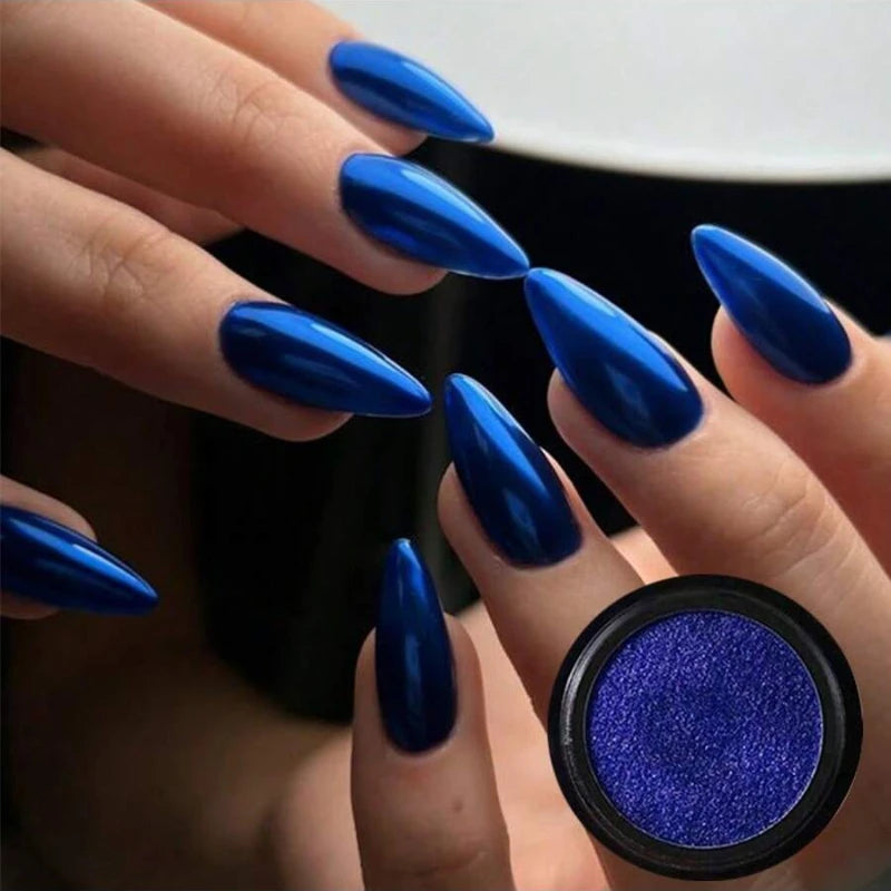 1Boxs Magic Mirror Powder Metal Chrome Nail Gel Polish Art Glitter Qme
