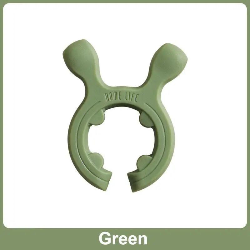 CC11Multifunctional Deer Ear Spatula Holder Anti Scalding Overflow Qme Green