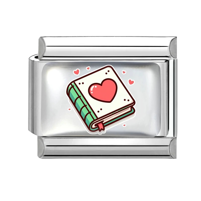 Y2K Red Series Colorful Love Heart Sun Star Italian Charm Link Fit