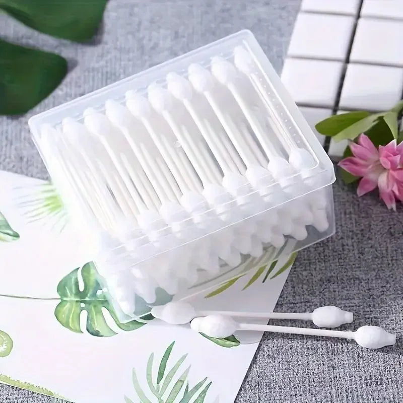 Double Cotton Swabs Cleaning Makeup Organic Pointed Buds Paper Pets Qme Default Title
