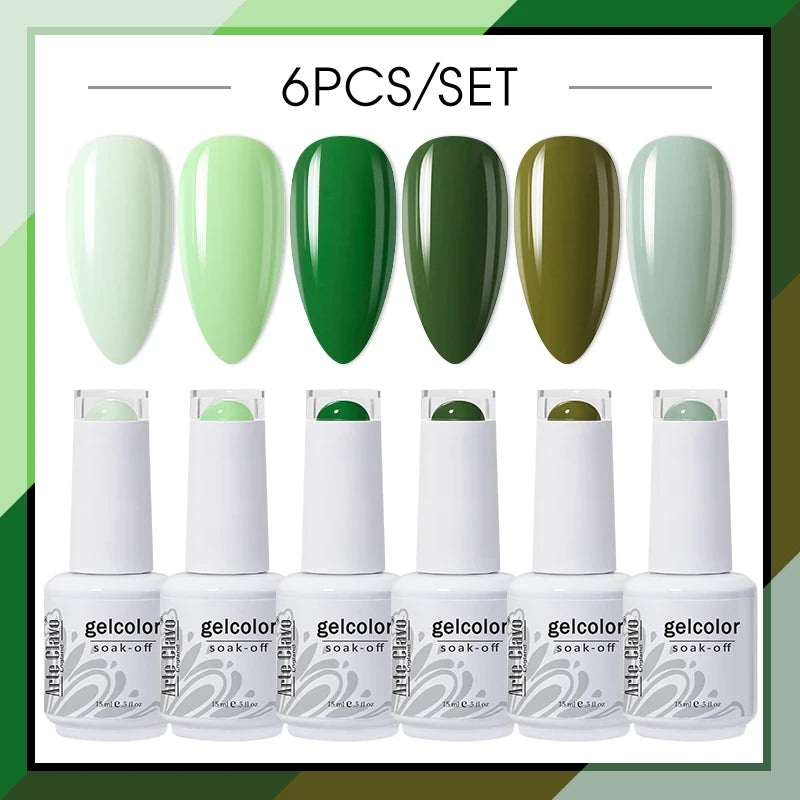 Arte Clavo Glitter Semi Permanent Nail Art LED UV Gel Polish Sparkly