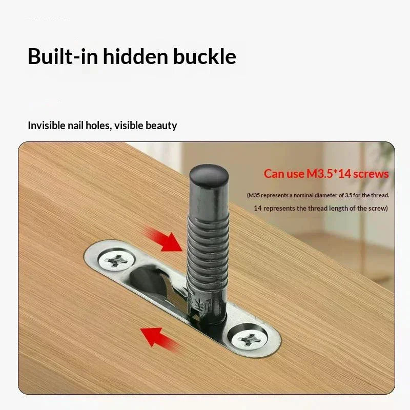 5 Set Elastic Invisible Connector Panel Furniture Connectors Cabinet 2-in-1 Fixed Component Household Hardware Accessories Qme