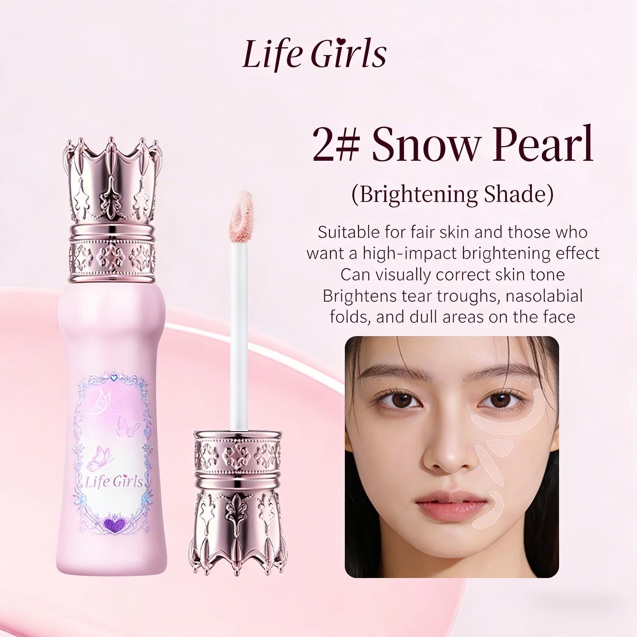 Brightening Concealer Liquid Natural Highlighter Moisturizing Qme LG8069-2