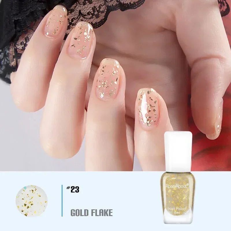 40 Colors Nail Gel No Bake Water-based Polish Glitter Sequins