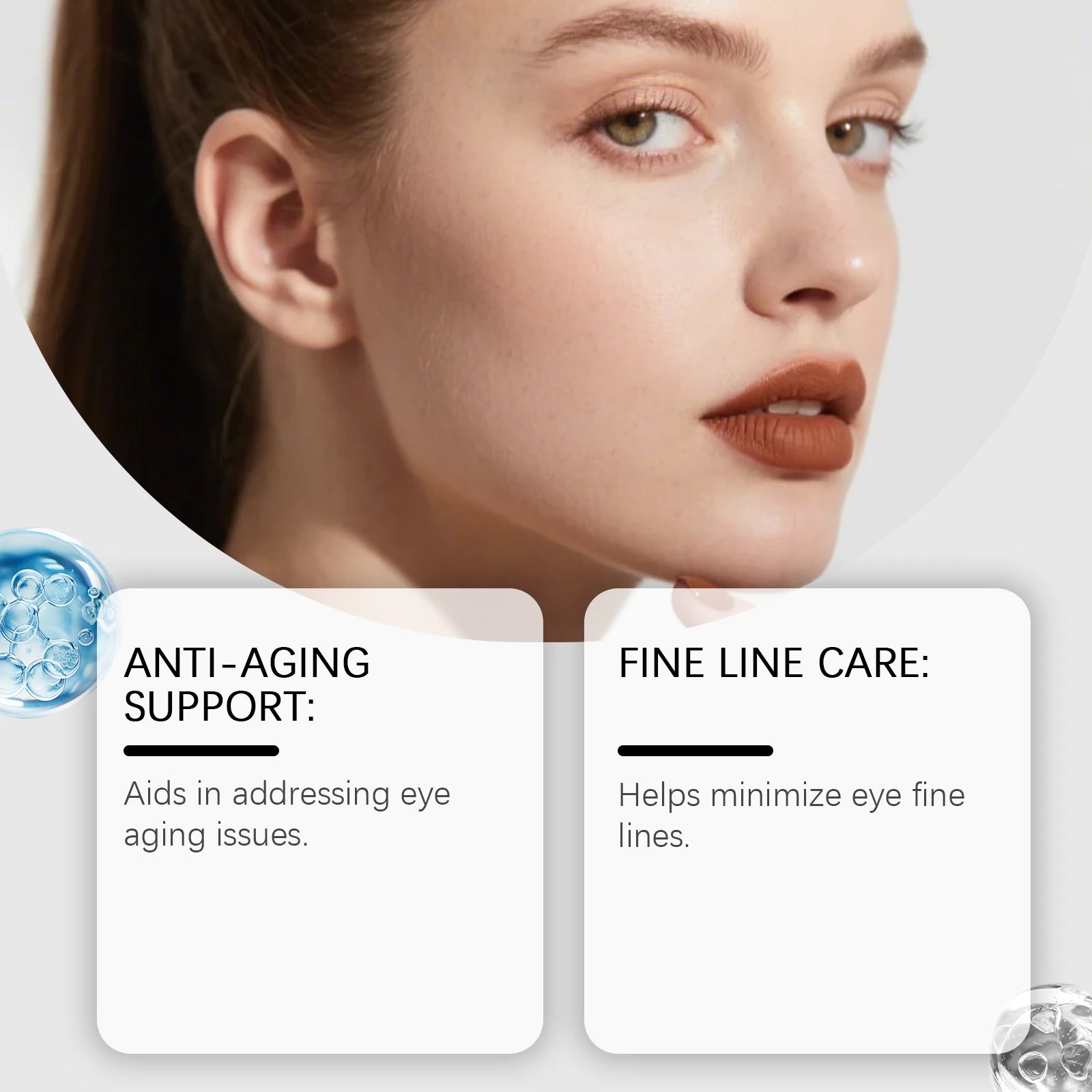 Ginseng Polypeptide Roller Eye Cream Anti-Aging Under Eye Treatment Reduce Wrinkles & Dark Circles Firming Brightening Eye Cream Qme
