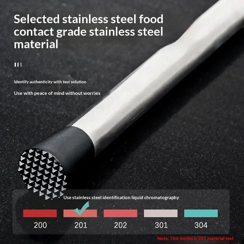 Stainless Steel Crushed Ice Hammer Multifunctional Popsicle Sticks Qme