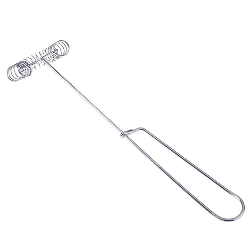 Manual Egg Beater Stainless Steel Spring Coil Mixer Egg Stirring Kitchen Tools. Qme