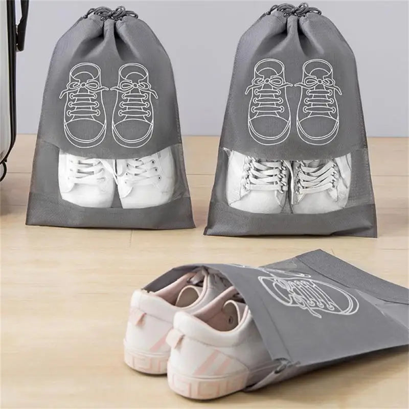 5 Shoes Storage Bag Closet Organizer Non Woven Travel Portable Qme