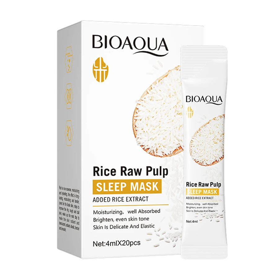 Travel Rice Pulp Sleeping Mask Moisturizes Absorbs Well Brightens Qme sleeping mask