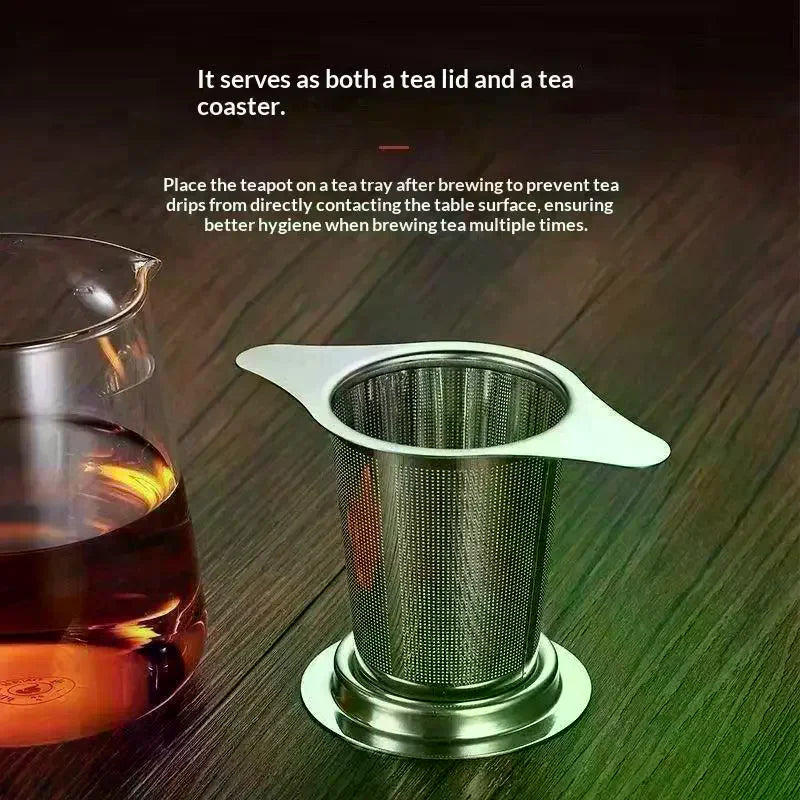Loose Leaf Tea Infuser Stainless Steel Single/Double Handle With Lid Fine Mesh Leak Proof Hanging Coffee Filter Strainer Qme