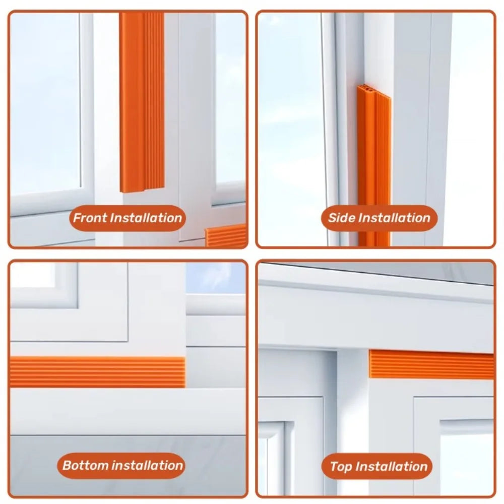 4/2M Window Soundproof Sealing Strip TPE Sliding Window Frame Edge Windproof Strip Door Sealing Gap Filled with Waterproof Strip Qme