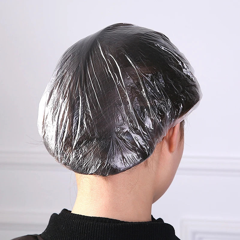 Disposable Shower Cap Elastic Mesh Shape Non-woven Bath Hat Eyelash Qme 100pcs